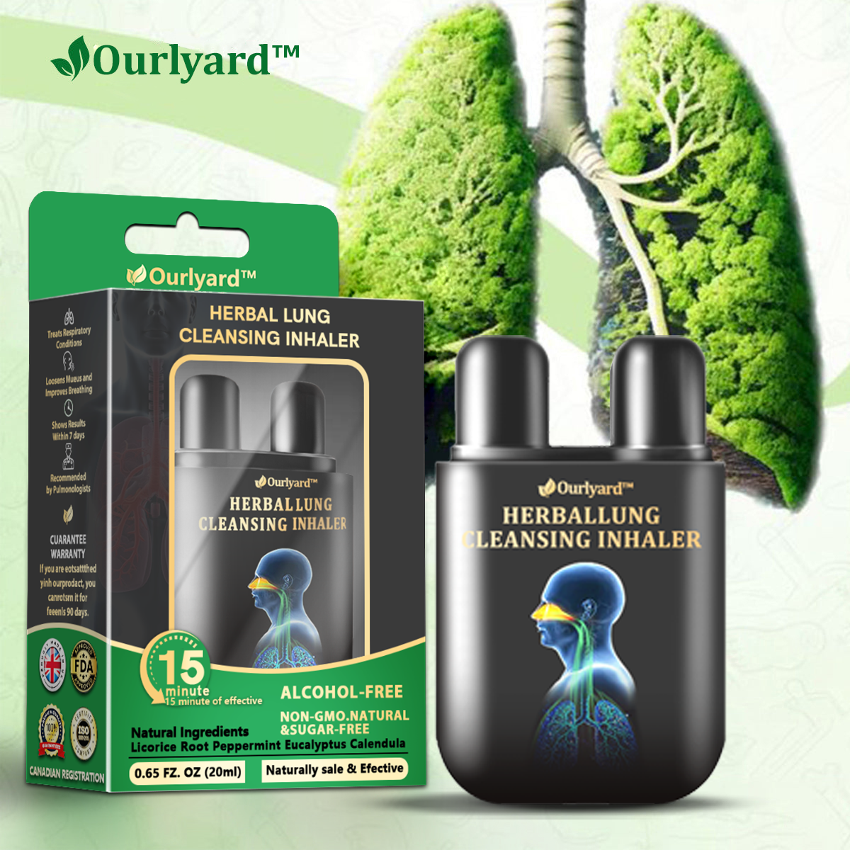 ✅Official Store:Ourlyard® Herbal Lung Cleansing Inhaler 👑(💝 Cough, wheezing, shortness of breath, sputum, stuffy nose, bronchitis, bronchitis, allergy symptoms, lung discomfort💝)