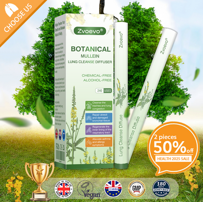 🌈✅UK Owned and Operated：Zvoevo® Botanical Mullein Lung Cleanse Diffuser (💝 Cough, wheezing, shortness of breath, sputum, stuffy nose, bronchitis, bronchitis, allergy symptoms, lung discomfort💝)